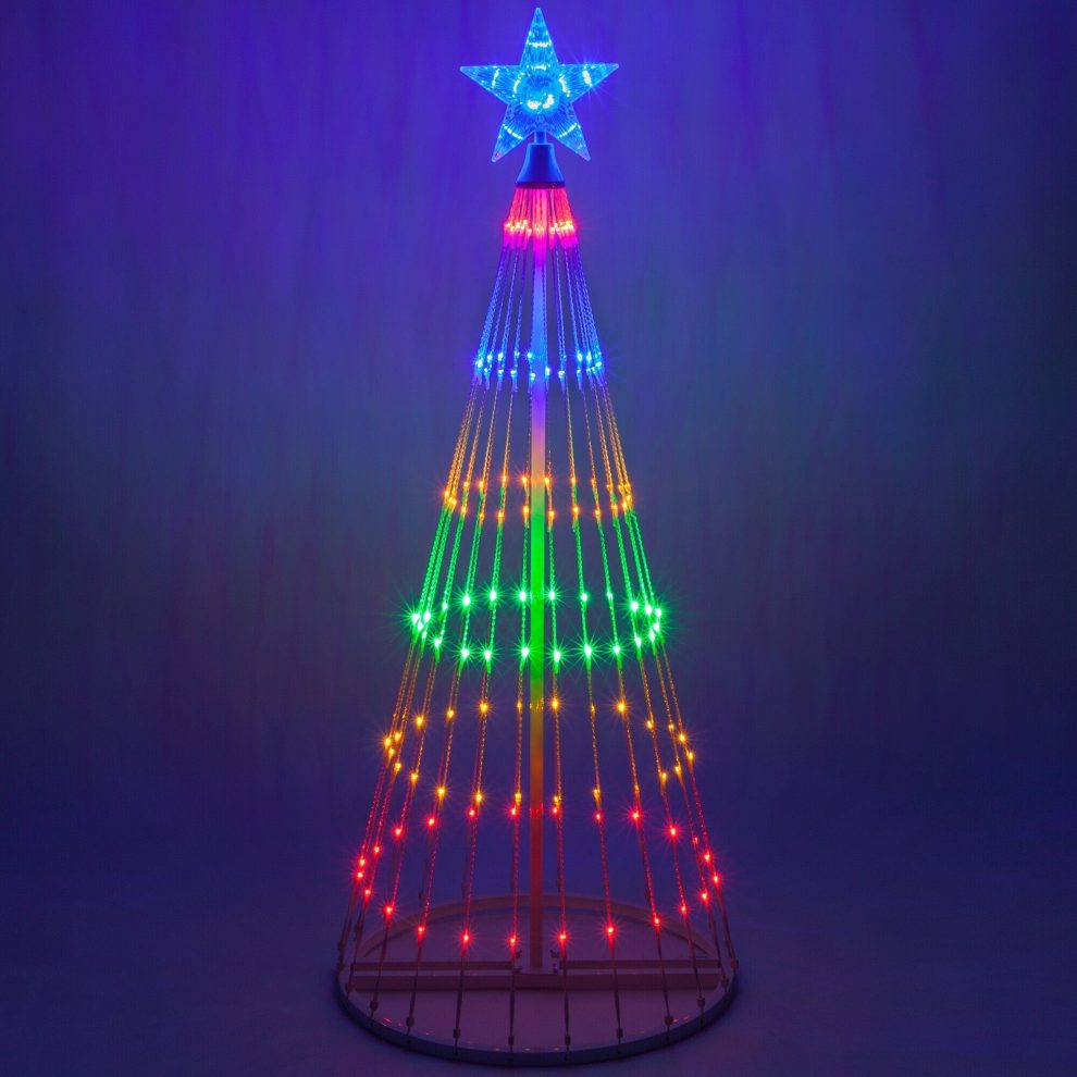 Outdoor LED Christmas Tree Lightshow – 150 LED, 6.5ft