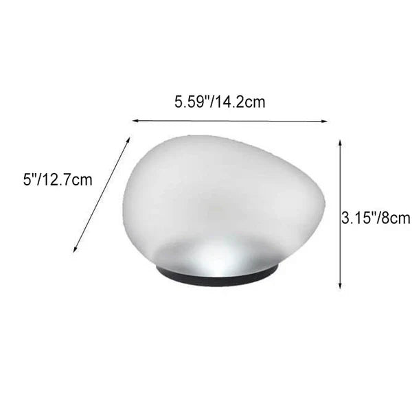 Solar Pebble Light – Sandblasted Glass LED Garden Lamp