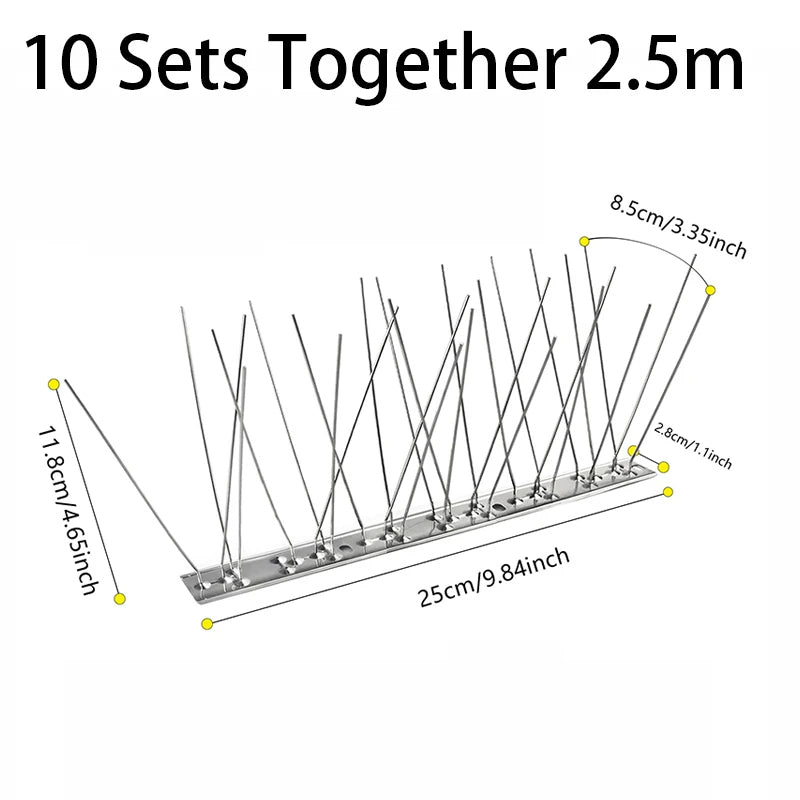 Stainless Steel Bird Spikes – Humane Pigeon Deterrent