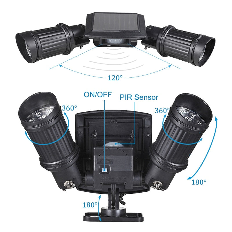 Solar Security Light with Motion Sensor – 600 Lumen