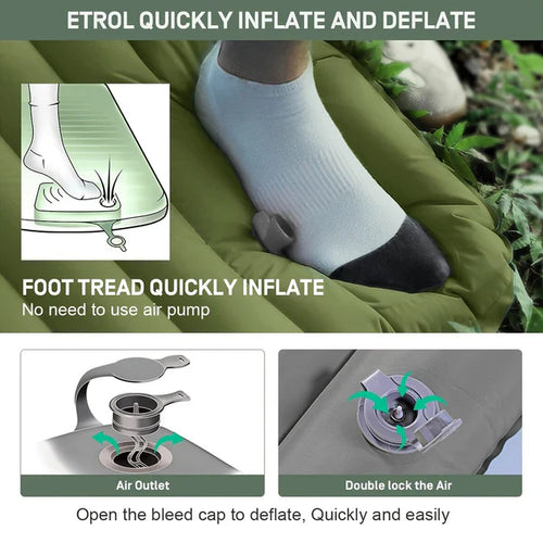 Camping Air Mattress with Foot Pump – Inflatable Bed