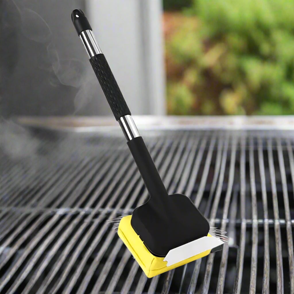 Steam Grill Cleaning Brush with Scraper – Bristle Free