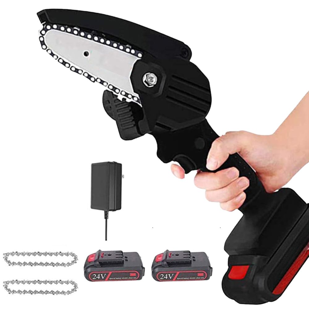 Cordless Mini Chainsaw 24V – Handheld Pruning Saw
