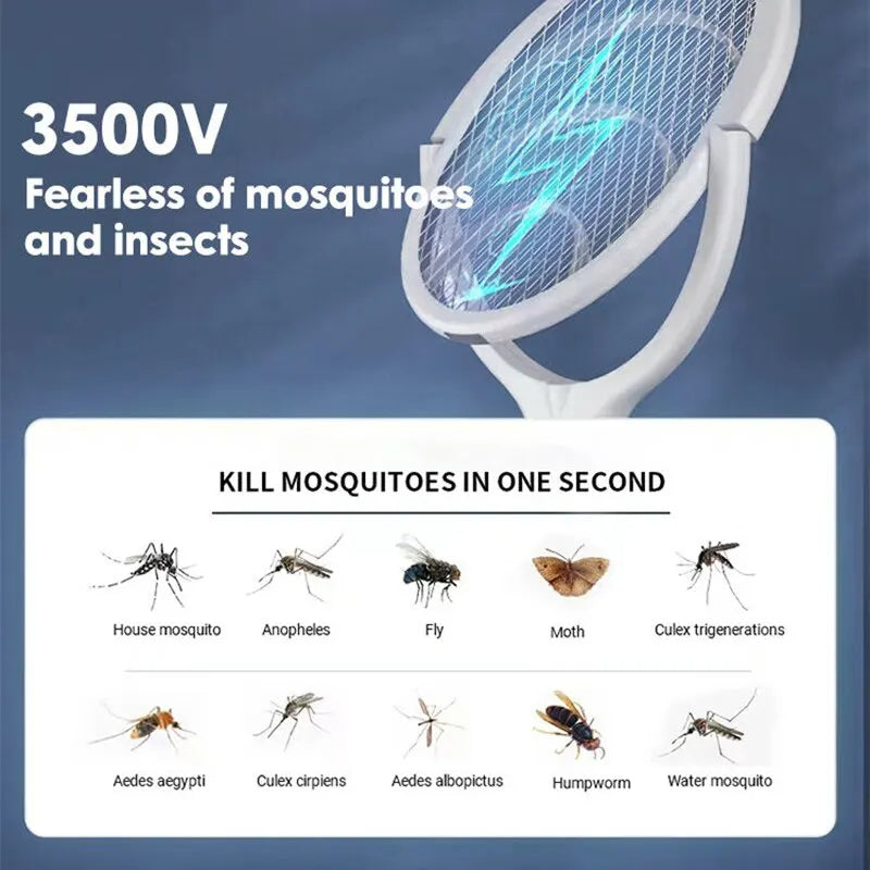5-in-1 Rechargeable Bug Zapper Racket – Fly Swatter