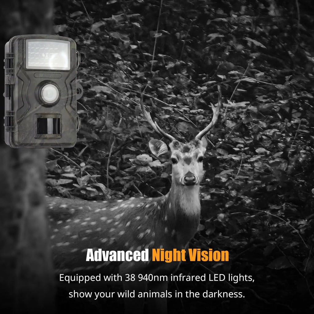 1080P Trail Camera with Night Vision – 16MP Wildlife