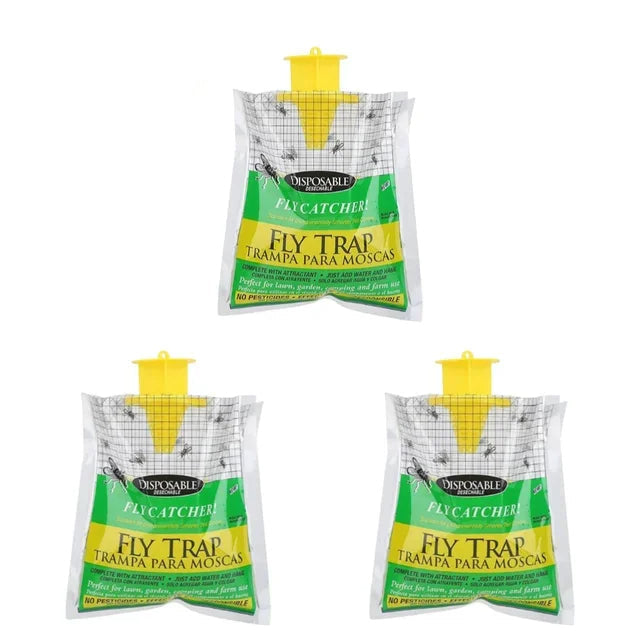 Disposable Outdoor Fly Trap with Bait – 3 & 5 Pack