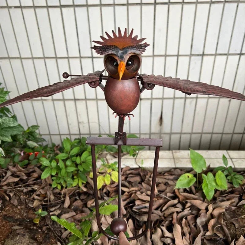 Metal Eagle Garden Wind Spinner – Kinetic Bird Stake