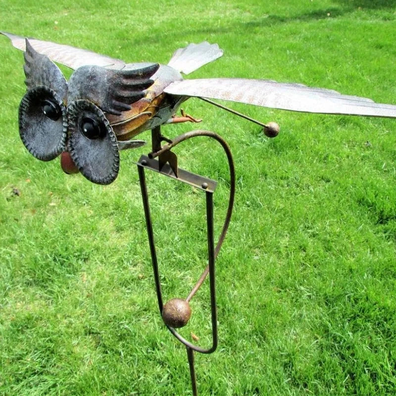 Metal Eagle Garden Wind Spinner – Kinetic Bird Stake