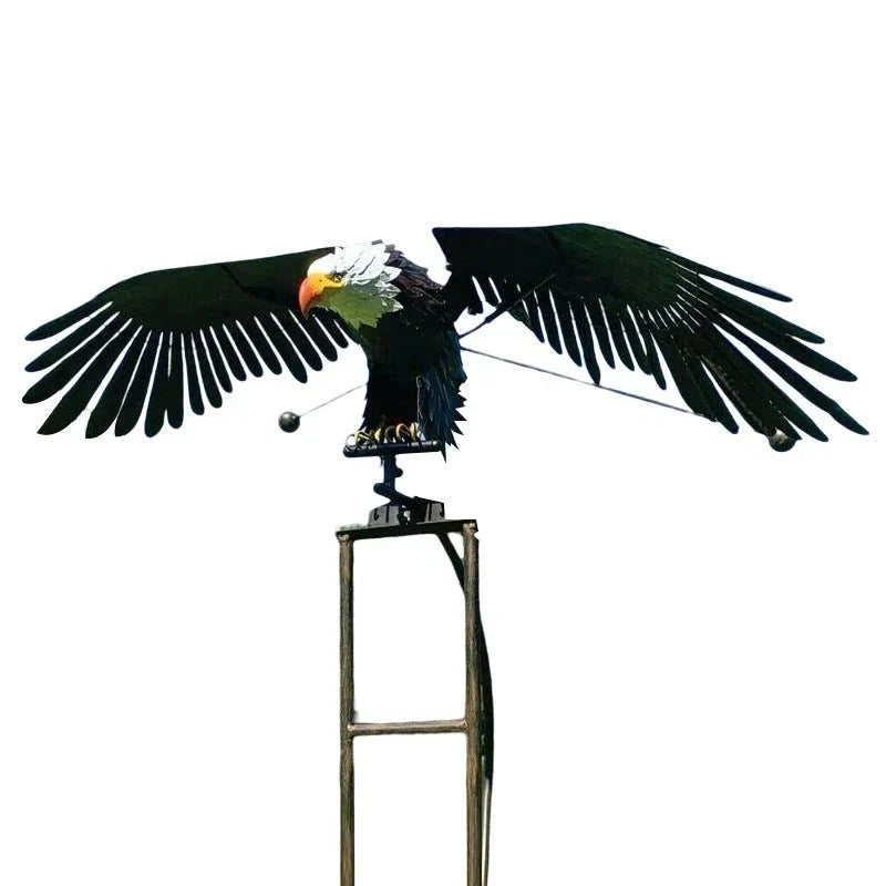 Metal Eagle Garden Wind Spinner – Kinetic Bird Stake