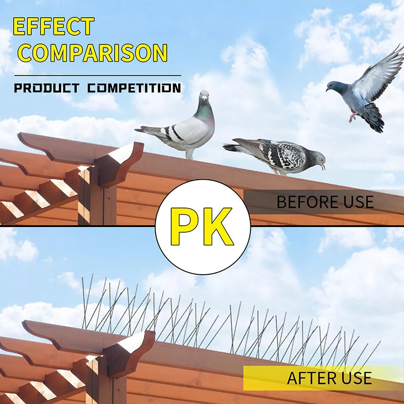 Stainless Steel Bird Spikes – Humane Pigeon Deterrent