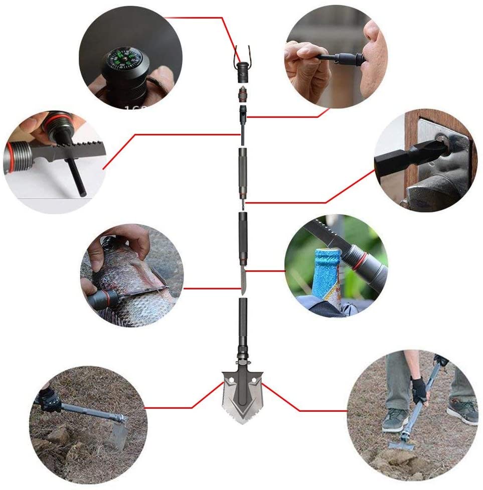 Multi-Function Survival Shovel – Camping Folding Tool