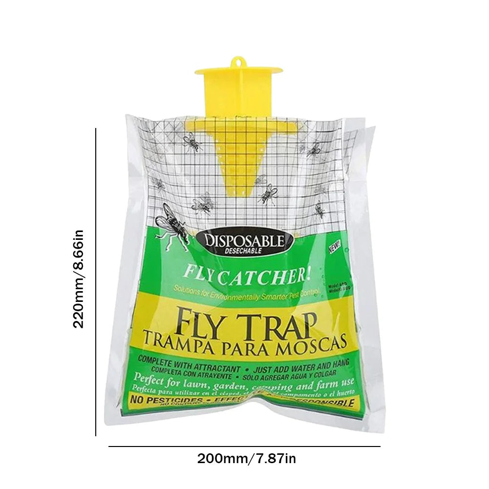 Disposable Outdoor Fly Trap with Bait – 3 & 5 Pack