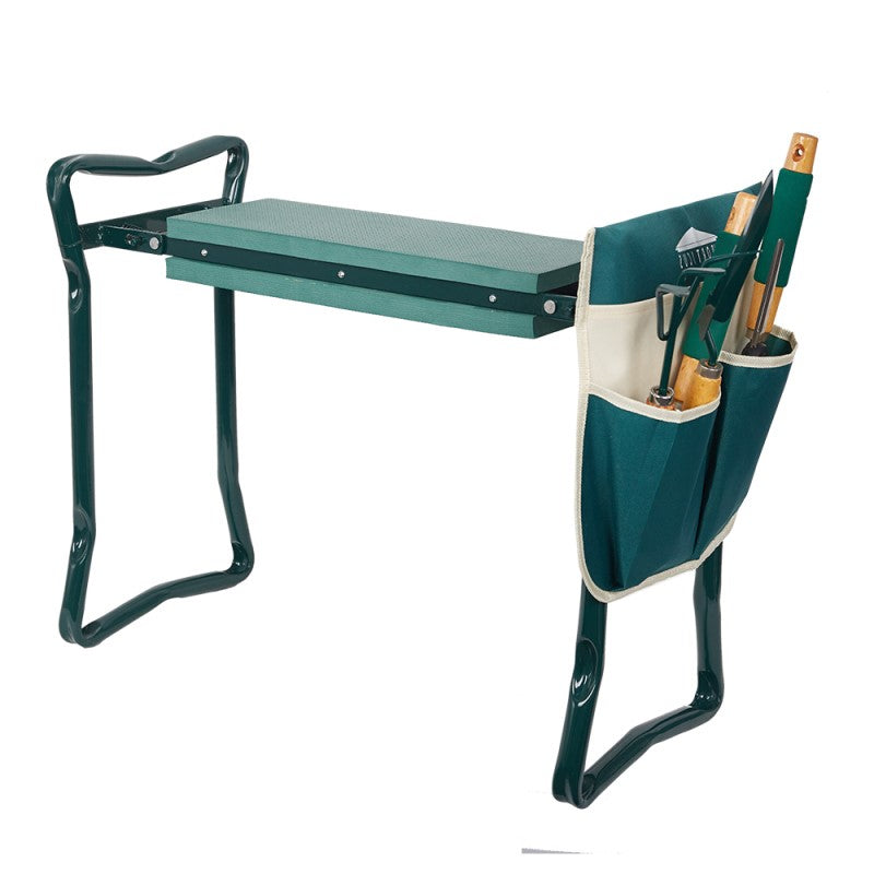 Garden Kneeler and Seat – Folding Stool with Tool Pouch