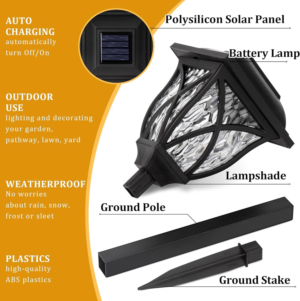 Solar Pathway Lights 6 Pack – LED Garden Path Lights
