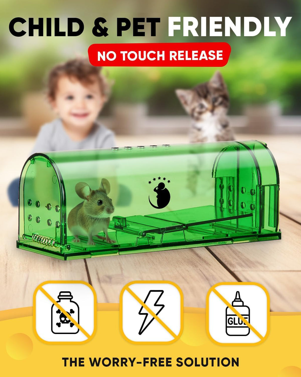 Humane Mouse Trap 4 Pack – Catch and Release, No Kill