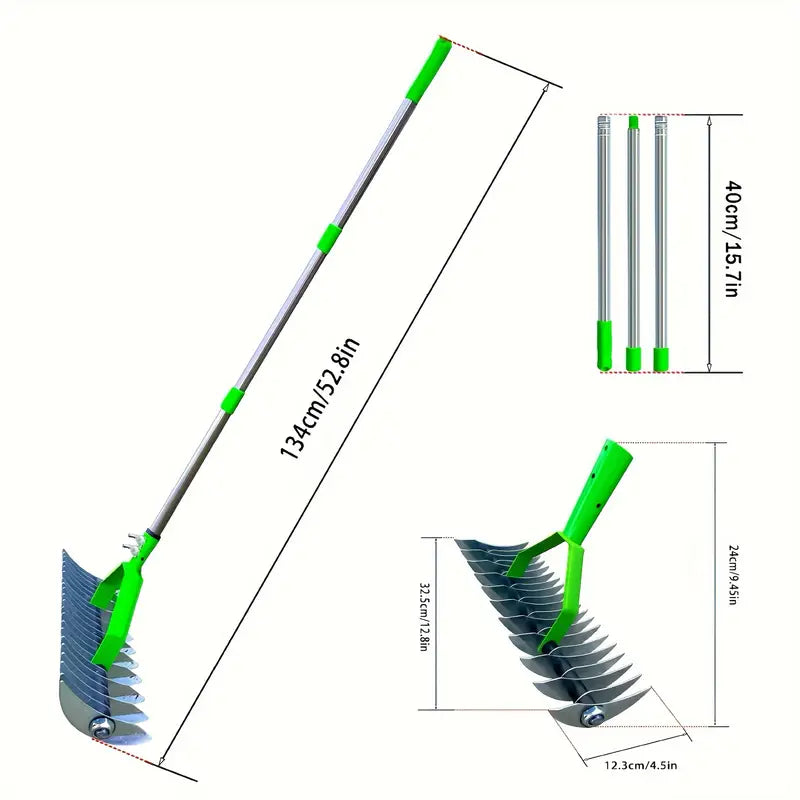 Long Reach Thatch Rake – Lawn Dethatching Tool