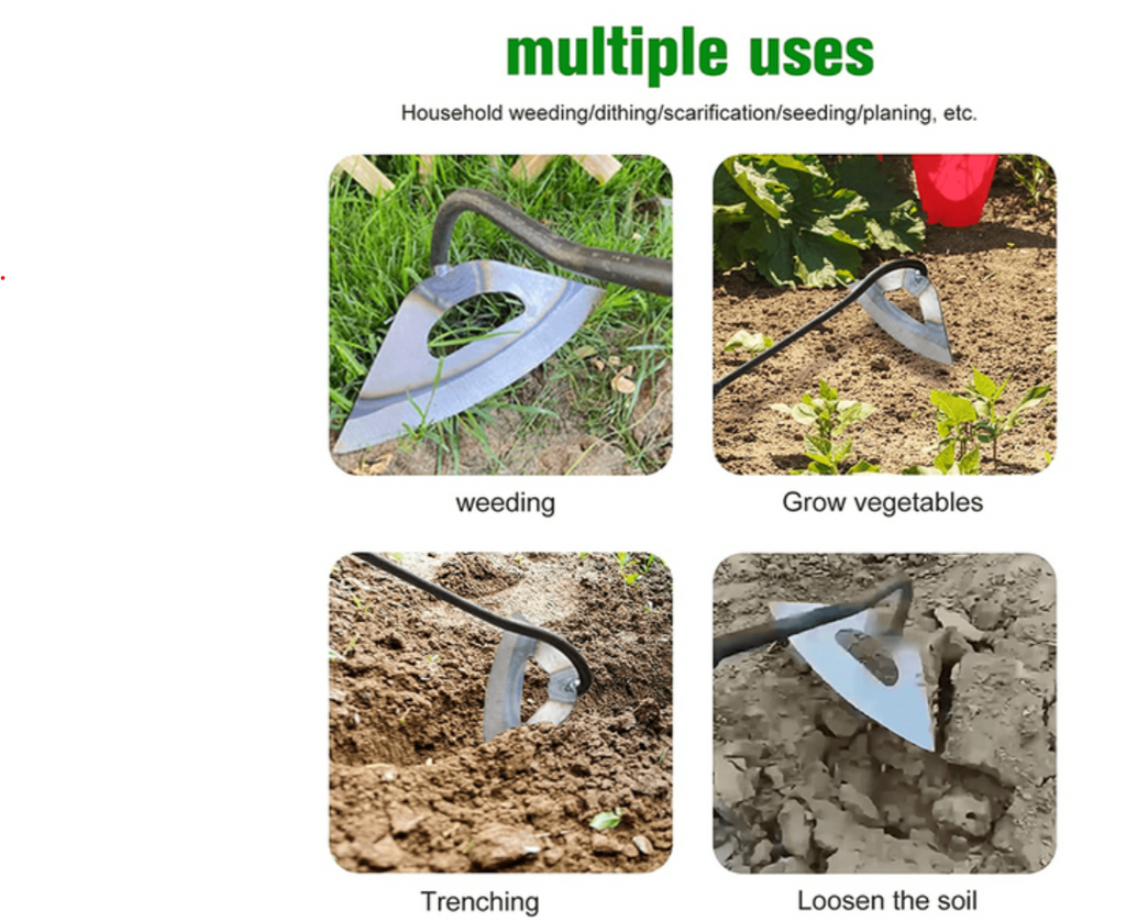 All Steel Hollow Hoe – Garden Weeding & Planting Tool