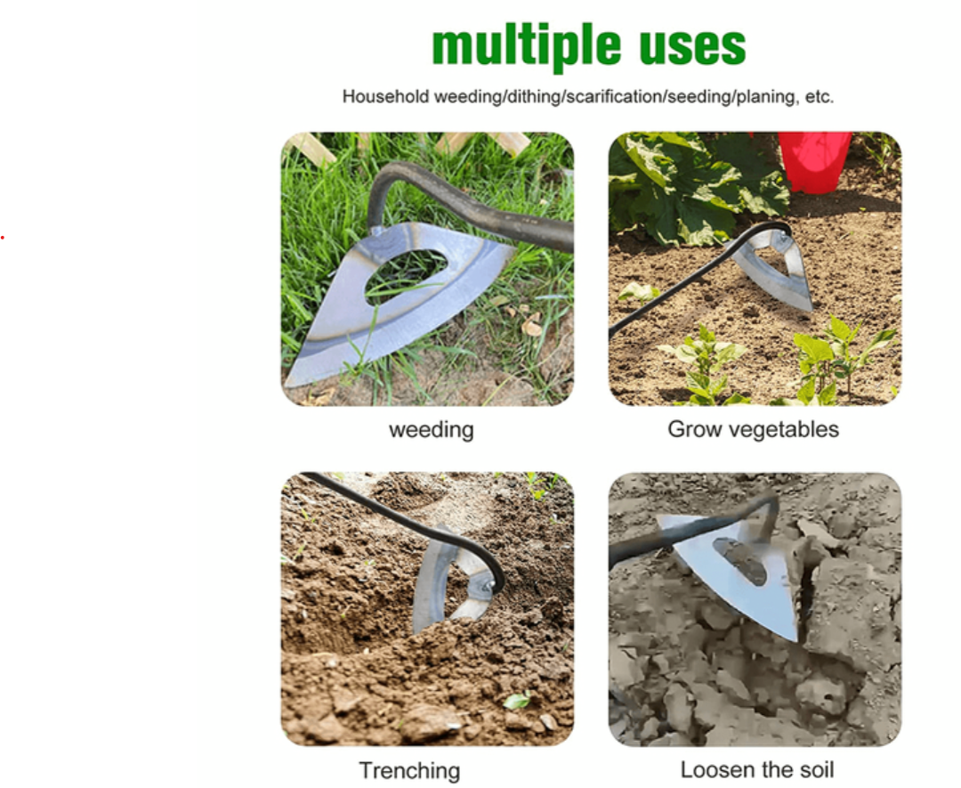 All Steel Hollow Hoe – Garden Weeding & Planting Tool