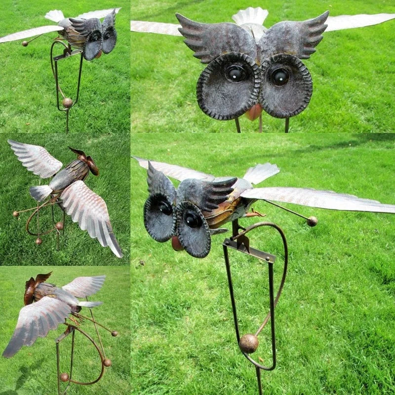 Metal Eagle Garden Wind Spinner – Kinetic Bird Stake