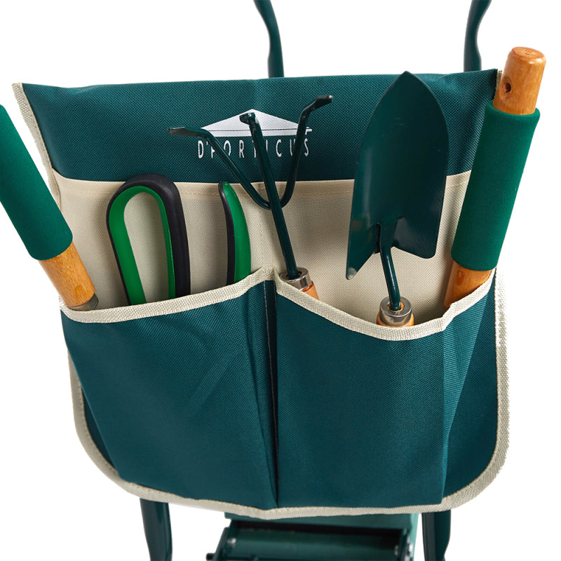 Garden Kneeler and Seat – Folding Stool with Tool Pouch