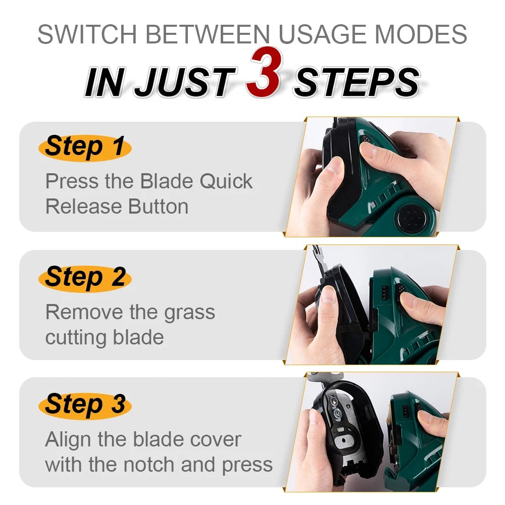 Cordless Hedge Trimmer – 2-in-1 24V Grass Shears