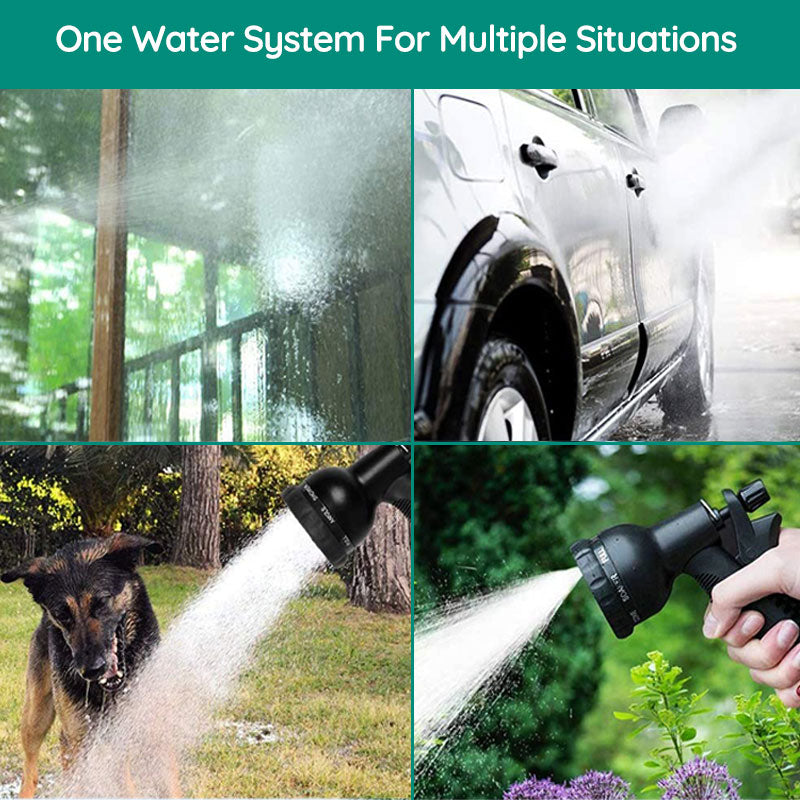 Expandable Garden Hose 100ft – 8 Spray Modes, No Kink