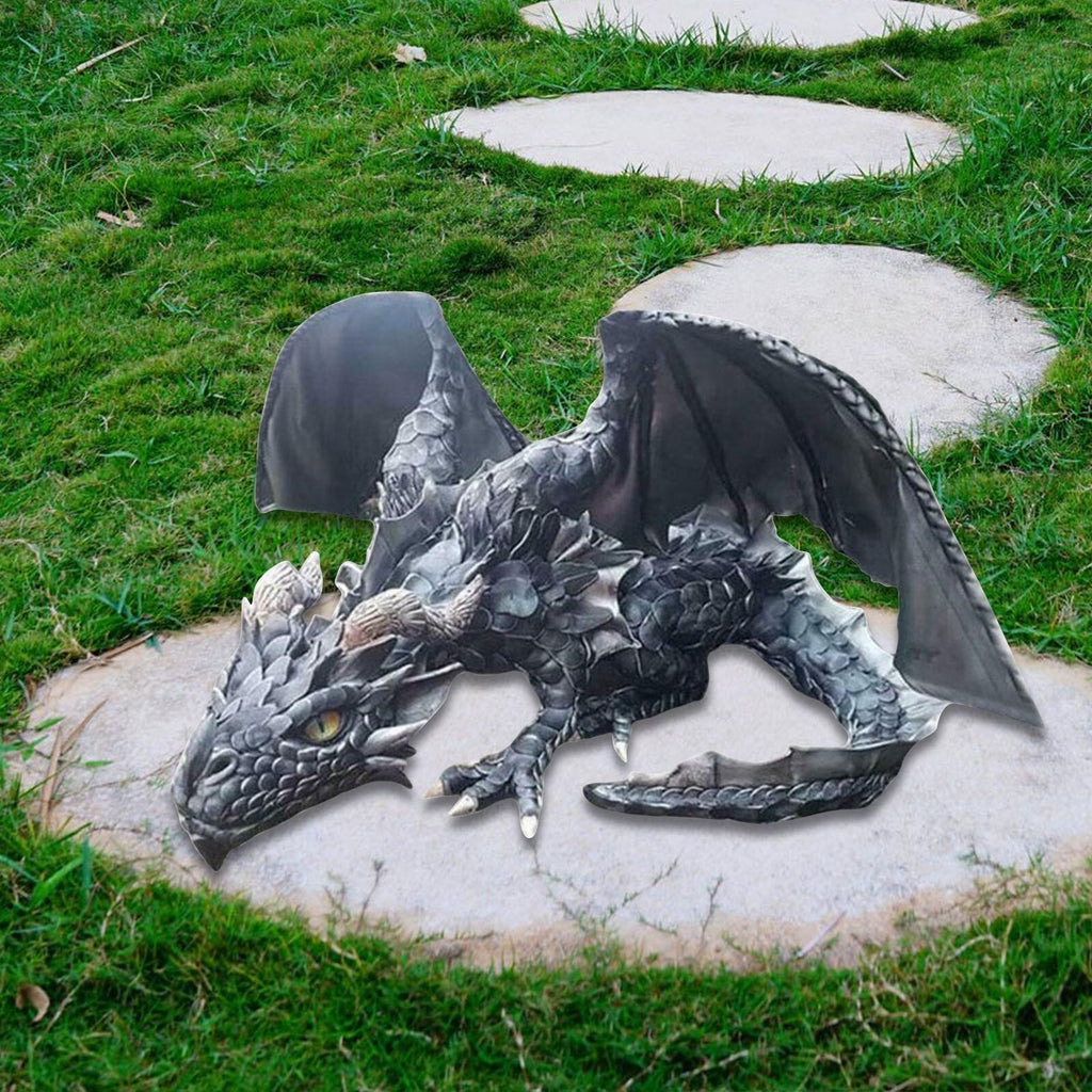 Gothic Dragon Garden Statue – Weatherproof Resin Decor