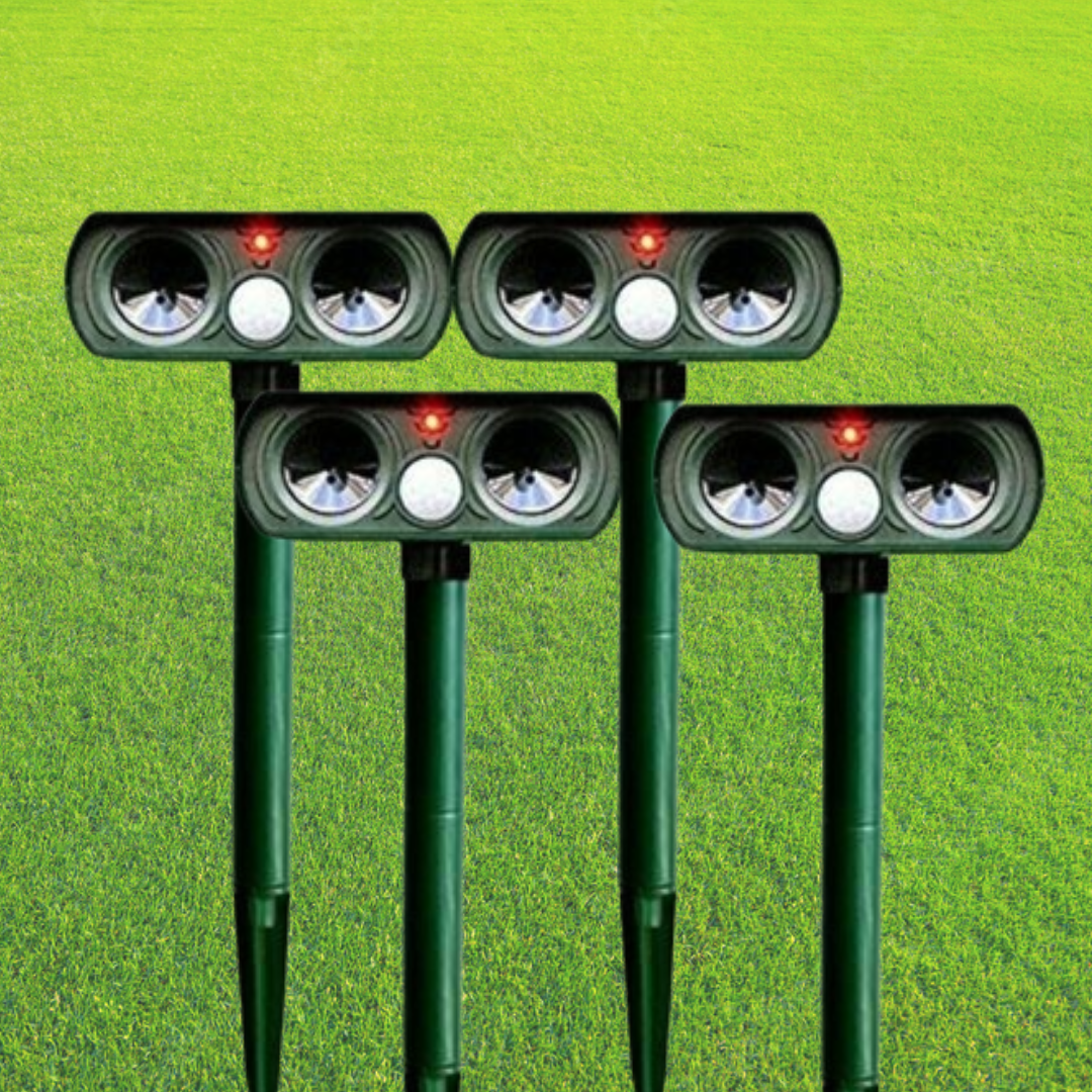 Solar Ultrasonic Animal Repeller – Motion Sensor