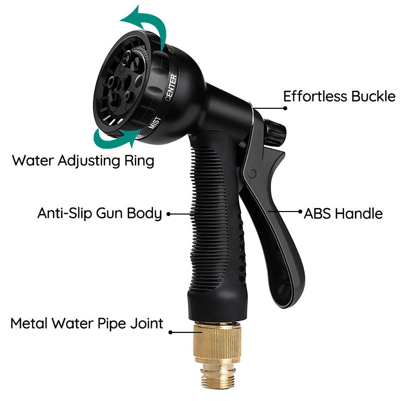 Expandable Garden Hose 100ft – 8 Spray Modes, No Kink