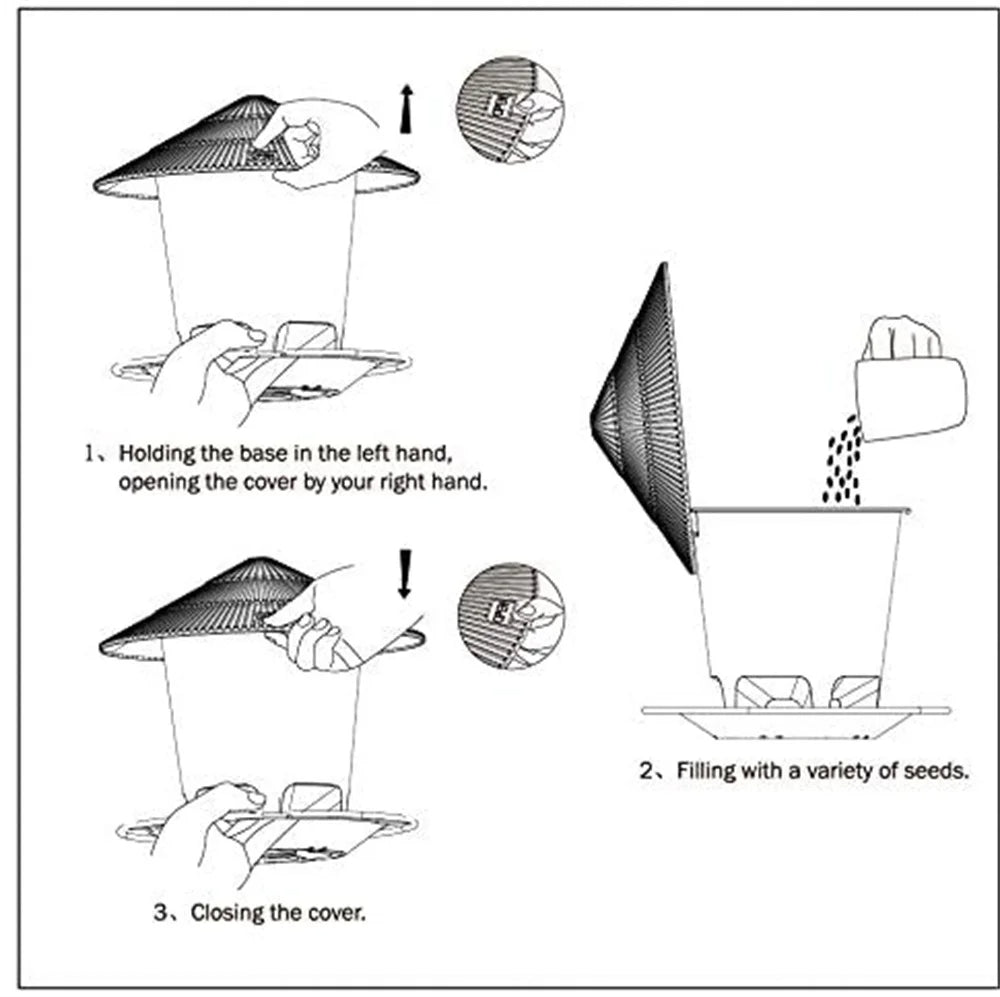 Hanging Bird Feeder – Automatic Gravity Seed Dispenser