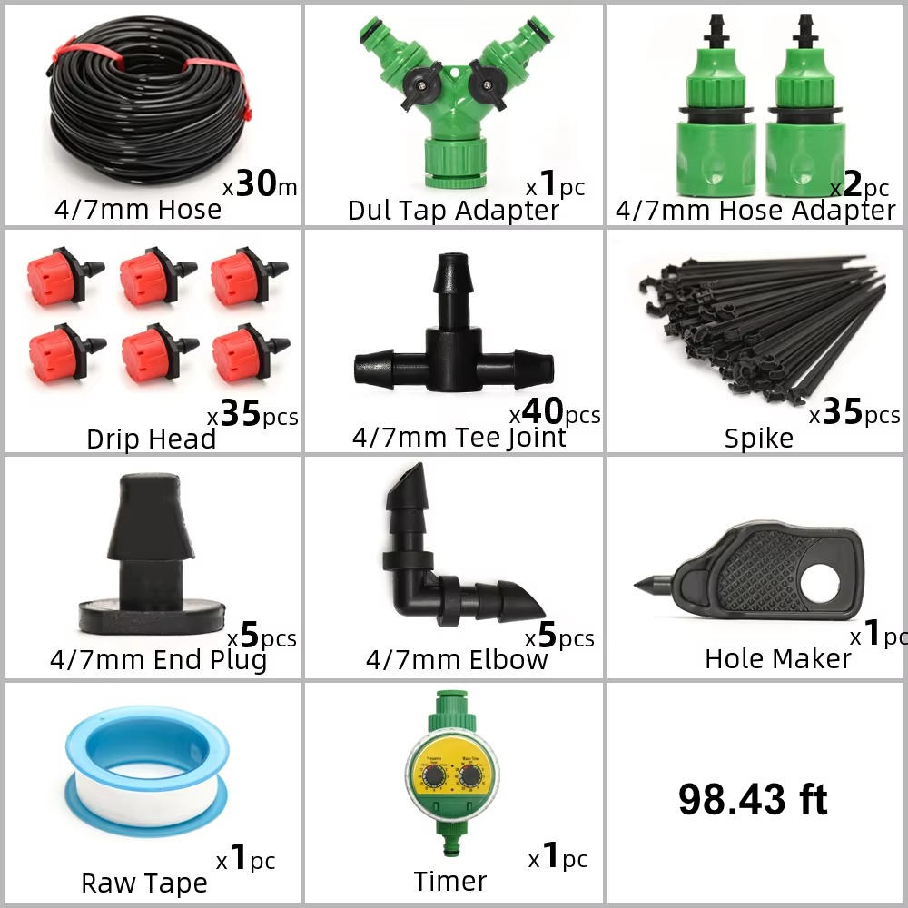 Drip Irrigation Kit with Automatic Timer