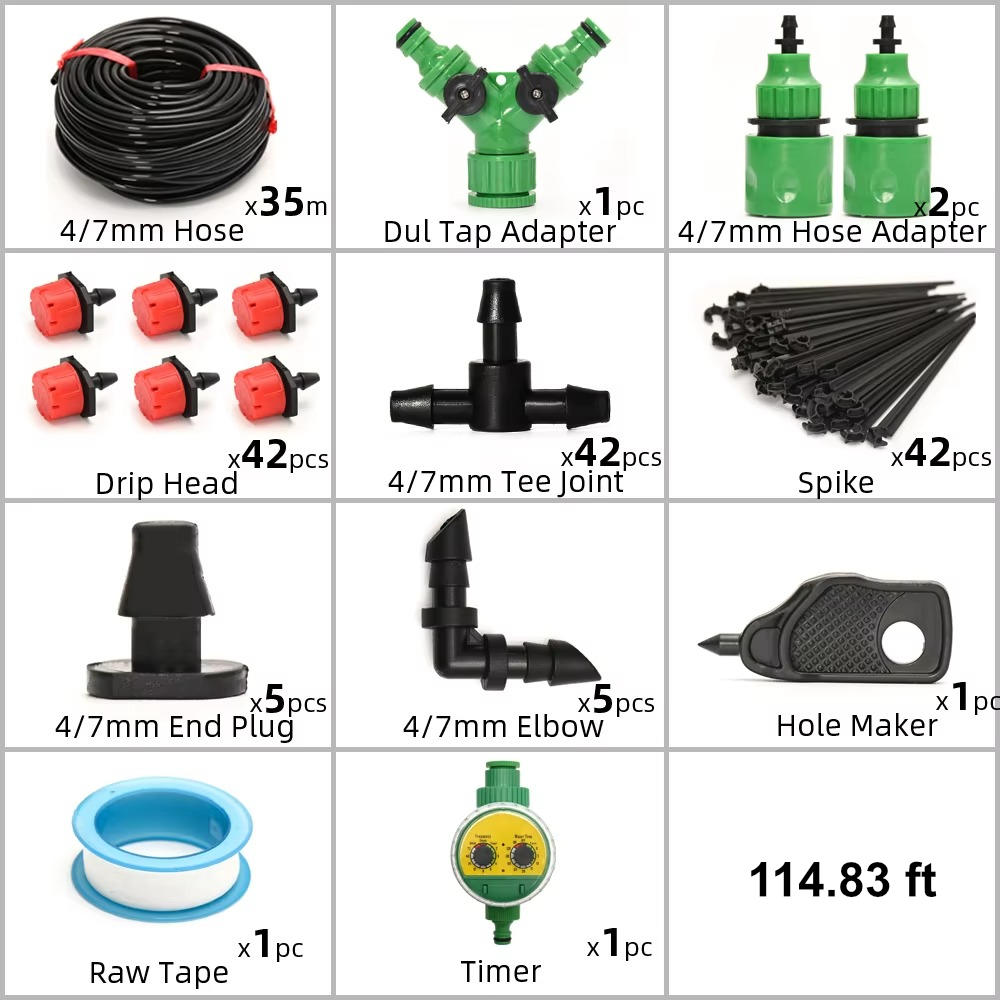 Drip Irrigation Kit with Automatic Timer