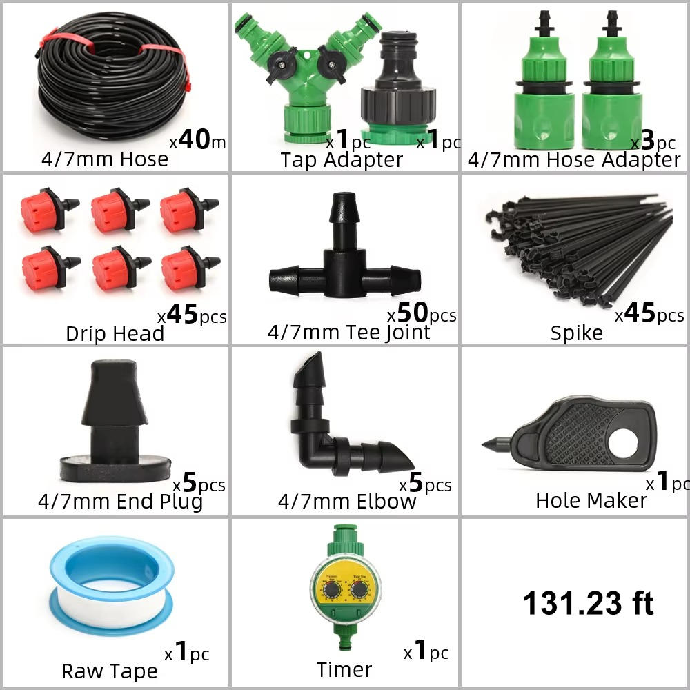 Drip Irrigation Kit with Automatic Timer