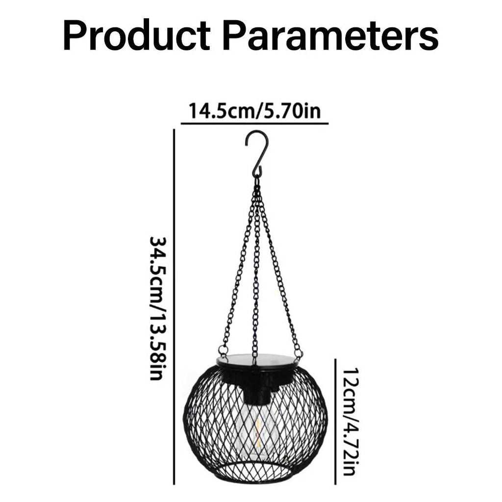 Solar Hanging Lantern – 14 Hour Warm LED Garden Light