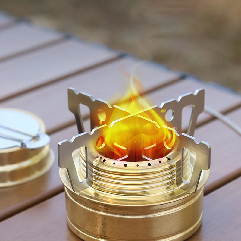 Mini Alcohol Camping Stove – Stainless Steel & Stand