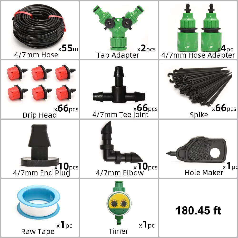 Drip Irrigation Kit with Automatic Timer