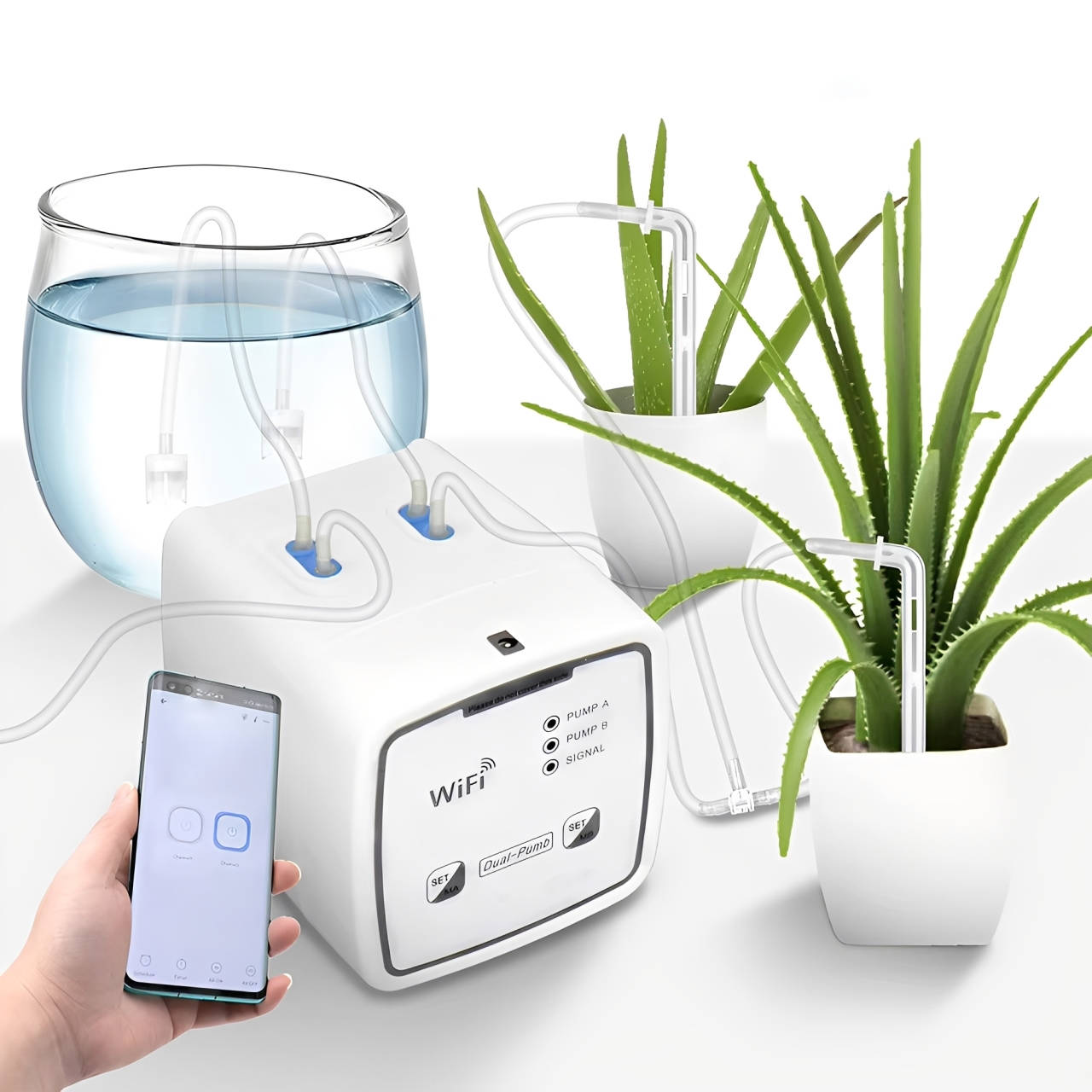 WiFi Automatic Plant Watering System – 20 Pot Drip Kit