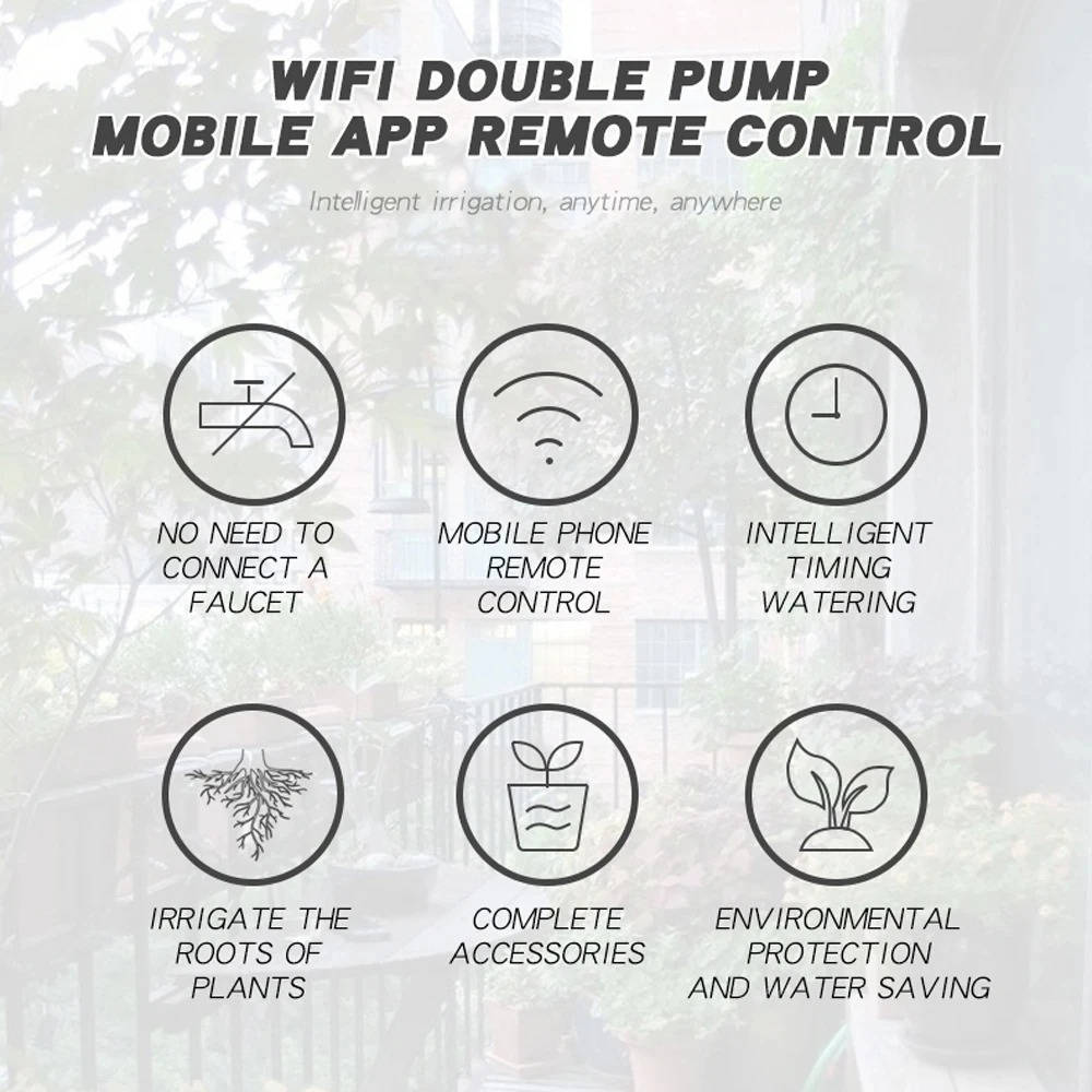 WiFi Automatic Plant Watering System – 20 Pot Drip Kit