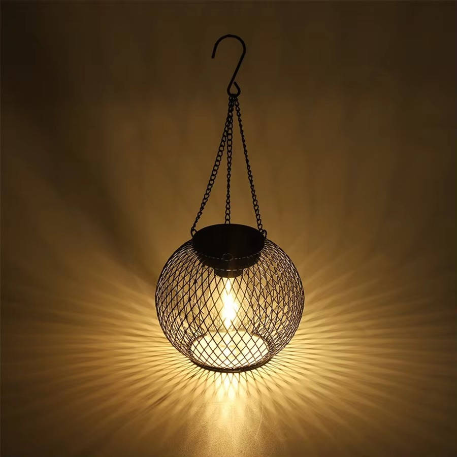 Solar Hanging Lantern – 14 Hour Warm LED Garden Light