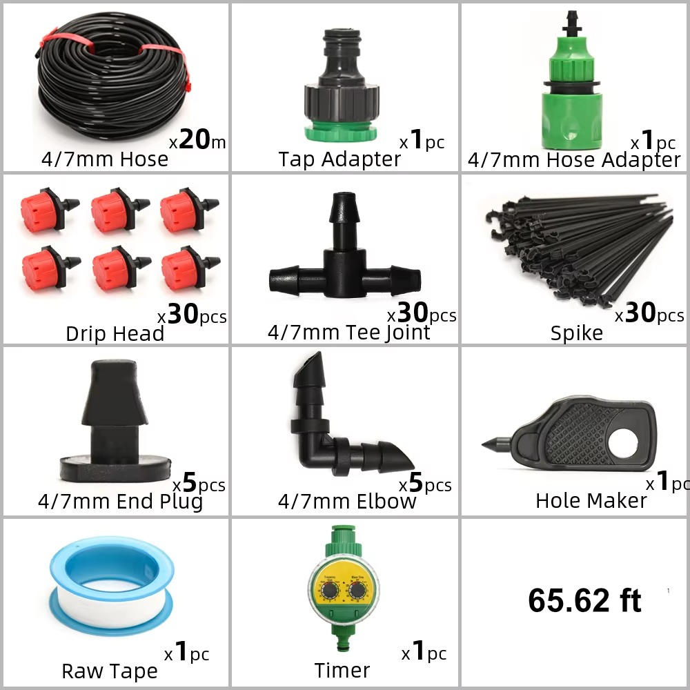 Drip Irrigation Kit with Automatic Timer