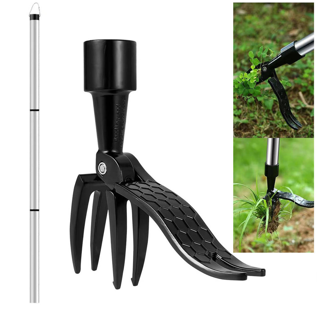 Stand Up Weed Puller – Long Handle Root Remover Tool
