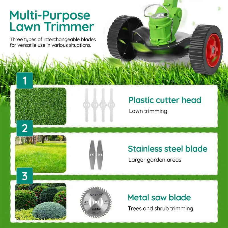 Cordless Grass Trimmer 24V – Telescopic Electric Strimmer