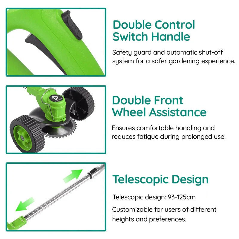 Cordless Grass Trimmer 24V – Telescopic Electric Strimmer