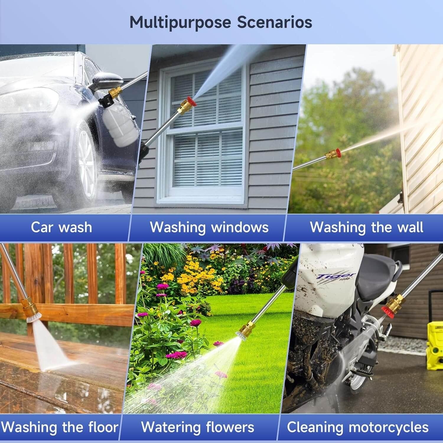 Cordless Pressure Washer with 2 Batteries – Portable