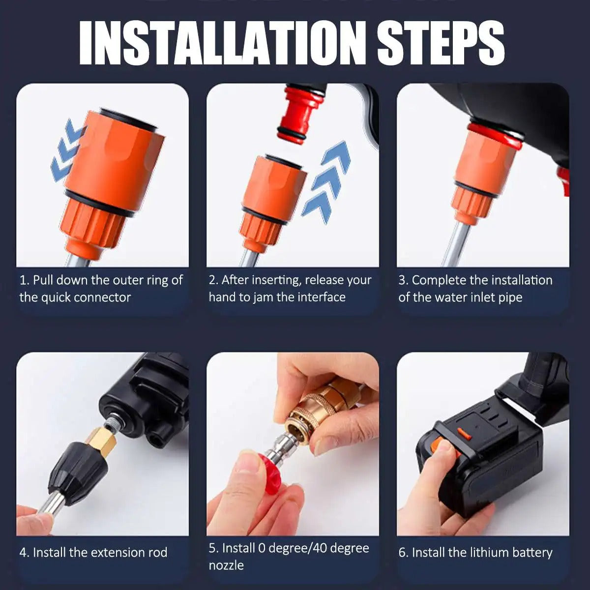 Cordless Pressure Washer with 2 Batteries – Portable