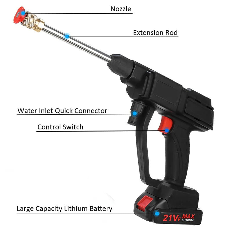 Cordless Pressure Washer with 2 Batteries – Portable