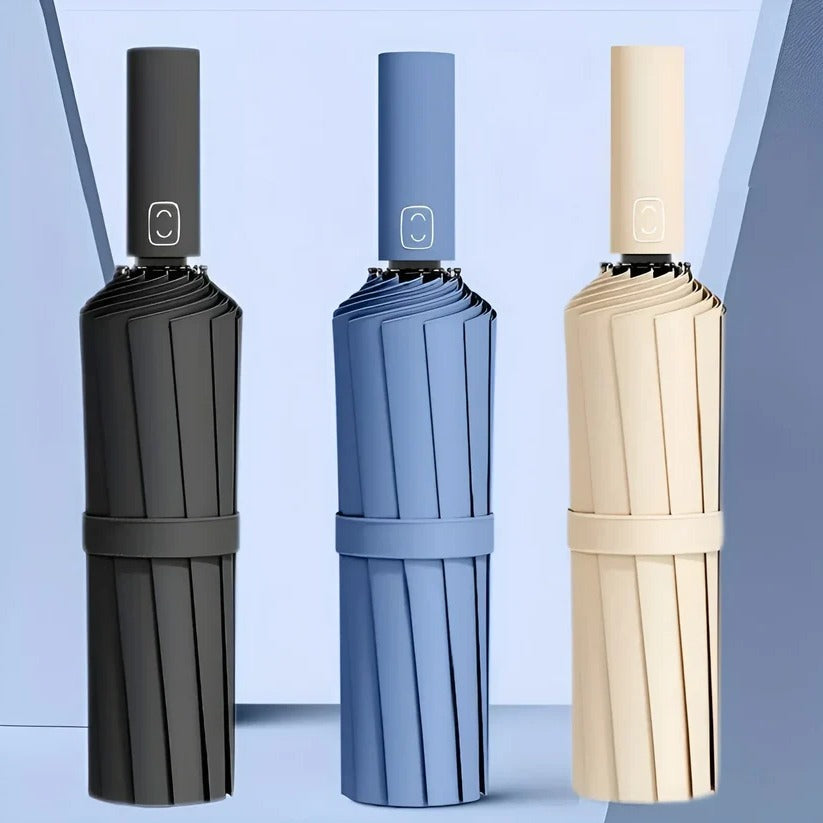 Windproof Folding Umbrella with UV Canopy – Compact