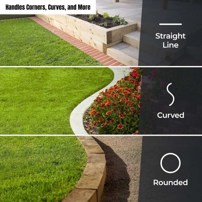 Manual Lawn Edger with Rolling Base – Adjustable Handle