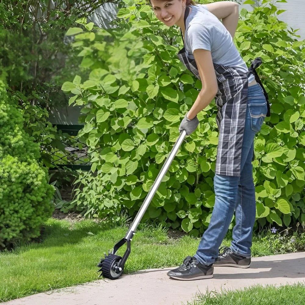 Manual Lawn Edger with Rolling Base – Adjustable Handle