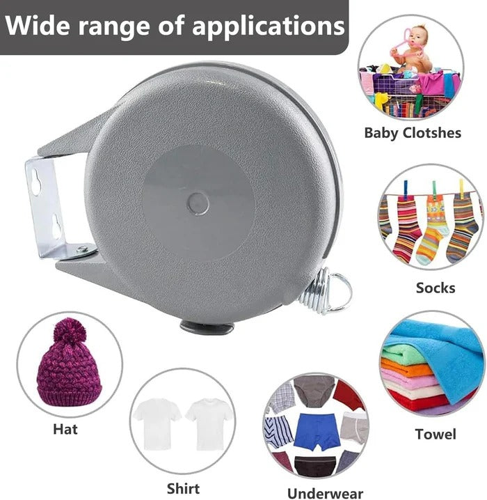 Retractable Washing Line – 12m Wall Mounted Clothesline